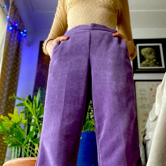 Alfred Dunner Pants - Corduroy purple slacks
